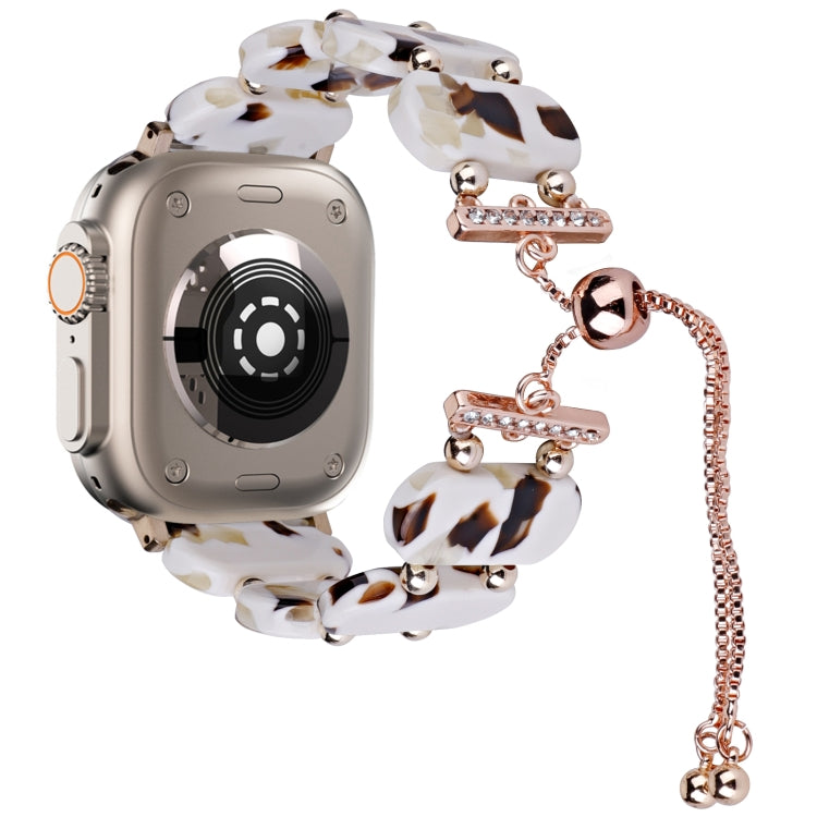 Harz-Retractable-Ketten-Uhrenarmband, für Apple Watch Series 9 41mm, für Apple Watch Ultra 49mm
