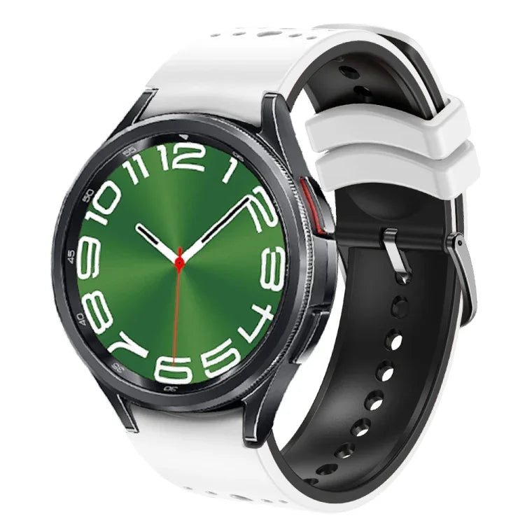 Zweifarbiges Silikon-Uhrenarmband, für Samsung Galaxy Watch 6