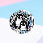 Armband-Accessoires aus 925er Sterlingsilber mit Pinguinhaus-Motiv und Diamantperlen