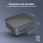 GXMO H90 Windows 11 Mini-Computer mit Intel Core i7 1190H Prozessor, ohne RAM und SSD