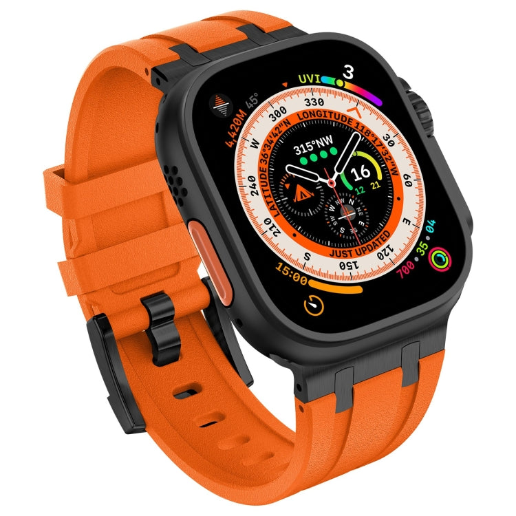 Stone Grain Liquid Silicone Watch Band, For Apple Watch SE 2023 44mm, For Apple Watch Ultra 2 49mm, For Apple Watch Series 9 45mm, For Apple Watch Ultra 49mm