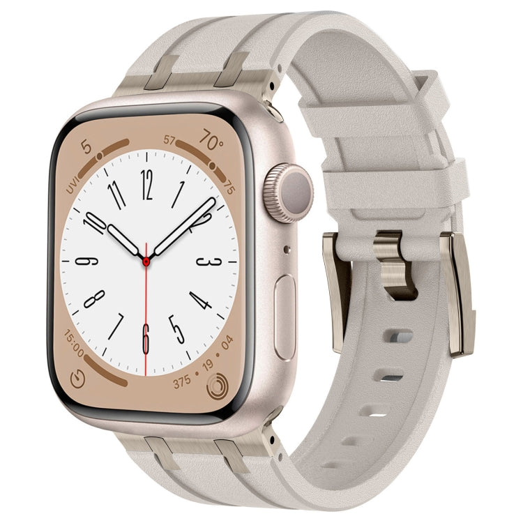 Stone Grain Liquid Silicone Watch Band, For Apple Watch SE 2023 44mm, For Apple Watch Ultra 2 49mm, For Apple Watch Series 9 45mm, For Apple Watch Ultra 49mm
