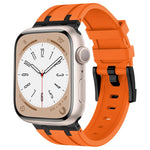 Stone Grain Liquid Silicone Watch Band, For Apple Watch Series 8 45mm, For Apple Watch SE 2022 44mm, For Apple Watch Series 7 45mm, For Apple Watch SE 44mm