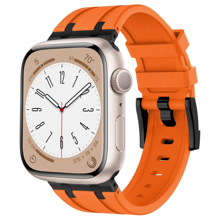Stone Grain Liquid Silicone Watch Band, For Apple Watch Series 6 44mm, For Apple Watch Series 5 44mm, For Apple Watch Series 4 44mm, For Apple Watch Series 3 42mm
