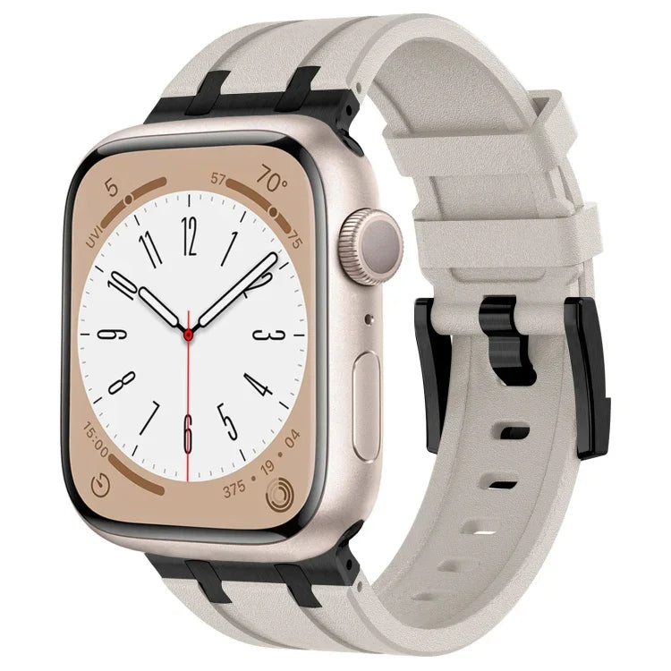 Stone Grain Liquid Silicone Watch Band, For Apple Watch Series 2 42mm, For Apple Watch 42mm