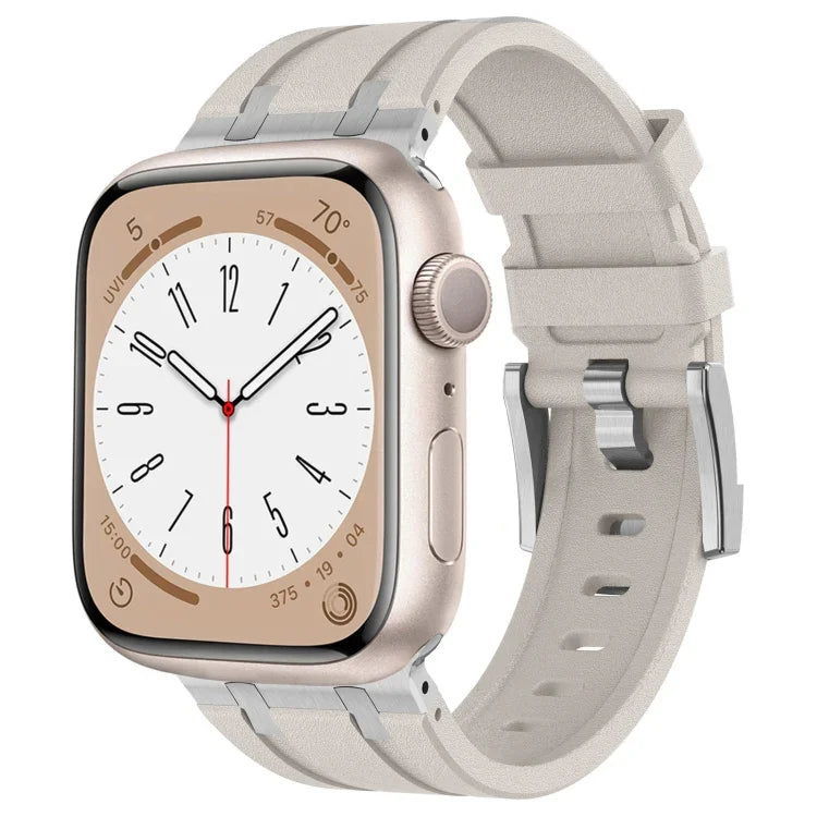 Stone Grain Liquid Silicone Watch Band, For Apple Watch Series 2 42mm, For Apple Watch 42mm