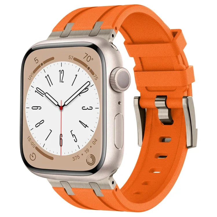 Stone Grain Liquid Silicone Watch Band, For Apple Watch Series 2 42mm, For Apple Watch 42mm