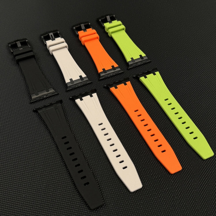Stone Grain Liquid Silicone Watch Band, For Apple Watch Series 6 44mm, For Apple Watch Series 5 44mm, For Apple Watch Series 4 44mm, For Apple Watch Series 3 42mm