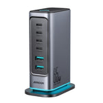 JOYROOM JR-TCM02 6 in 1 65W GaN 4 USB-C & 2 USB-A Mehrfachladegerät, EU-Stecker, UK-Stecker