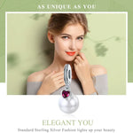 S925 Sterling Silber Perlenherzanhänger DIY Armband Halskette Zubehör