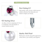 S925 Sterling Silber Perlenherzanhänger DIY Armband Halskette Zubehör