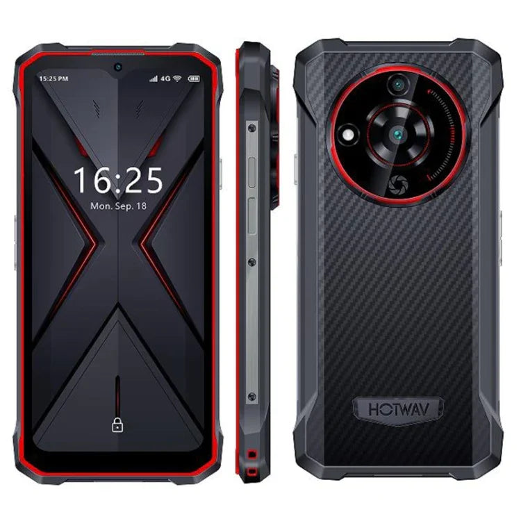 HOTWAV T7 Robustes Smartphone, 6280 mAh, 6,52 Zoll, Android 13, MT8788 Octa-Core-Prozessor, Netzwerk: 4G, OTG, 4 GB + 128 GB