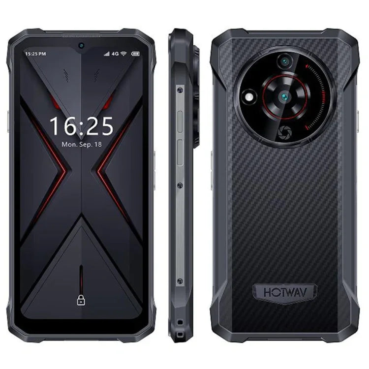 HOTWAV T7 Robustes Smartphone, 6280 mAh, 6,52 Zoll, Android 13, MT8788 Octa-Core-Prozessor, Netzwerk: 4G, OTG, 4 GB + 128 GB