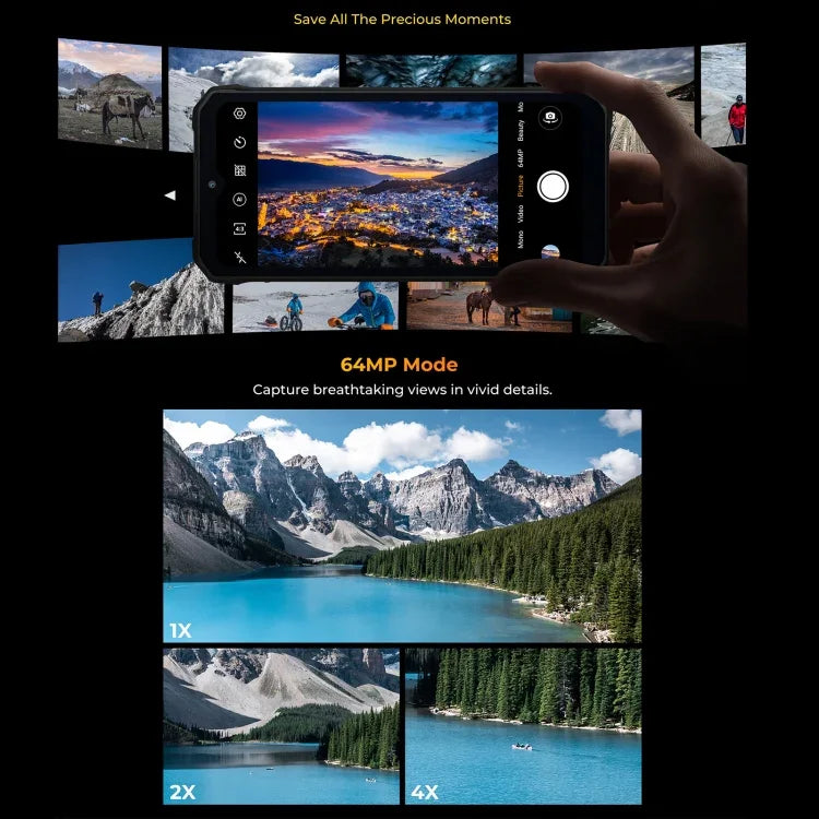 HOTWAV W11 Robustes Smartphone, Nachtsicht, 20800 mAh Akku, 6,6 Zoll, Android 13, MT8788 Octa-Core-Prozessor, Netzwerk: 4G, OTG, Anrufaufzeichnung, 6 GB + 256 GB Speicher