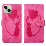 Stiftetui mit Herz-Katzenprägung aus Leder, für iPhone 17 Pro Max, für iPhone 17 Pro, für iPhone 17, für iPhone Air, für iPhone 15 Pro Max, für iPhone 15 Pro, für iPhone 15 Plus, für iPhone 15