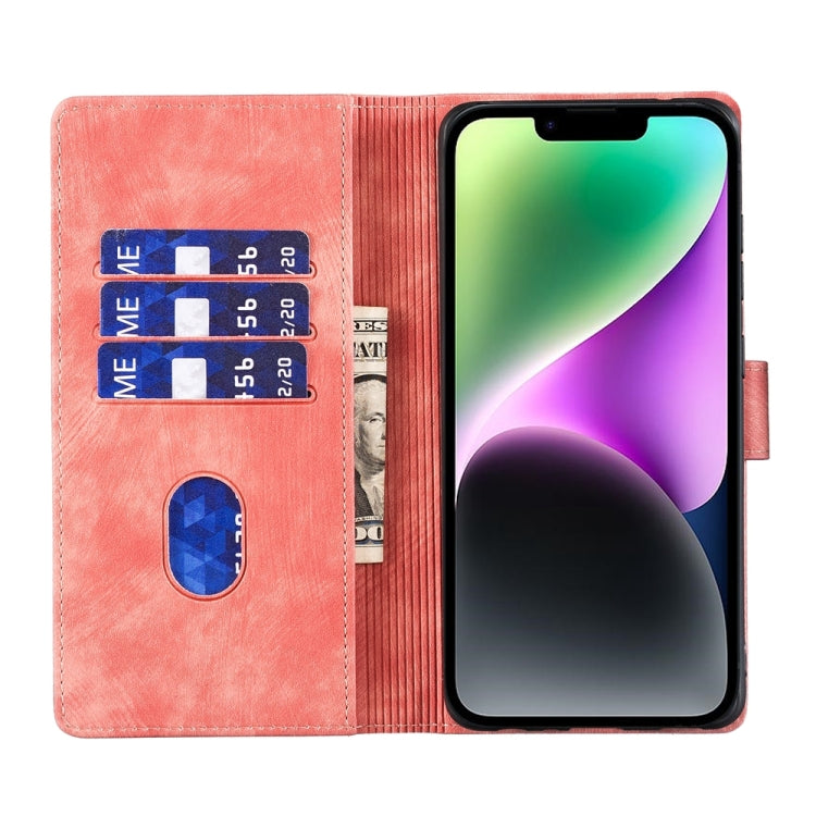 Handyhülle aus Leder mit geprägtem Stift, Herz und Katze für iPhone 14 Plus, für iPhone 14, für iPhone 14 Pro, für iPhone 14 Pro Max, für iPhone 7 / 8 / SE 2022, für iPhone 13 Pro Max, für iPhone 13 Pro, für iPhone 13