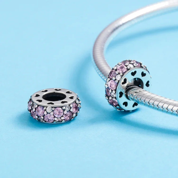 S925 Sterling Silber Anhänger Herzschlagperlen DIY Armband Halskette Zubehör