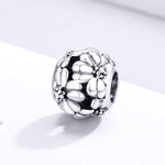 S925 Sterling Silber Einfaches Gänseblümchenperlen DIY Armband Halskette Accessoires