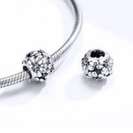 S925 Sterling Silber Einfaches Gänseblümchenperlen DIY Armband Halskette Accessoires