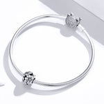 S925 Sterling Silber Einfaches Gänseblümchenperlen DIY Armband Halskette Accessoires