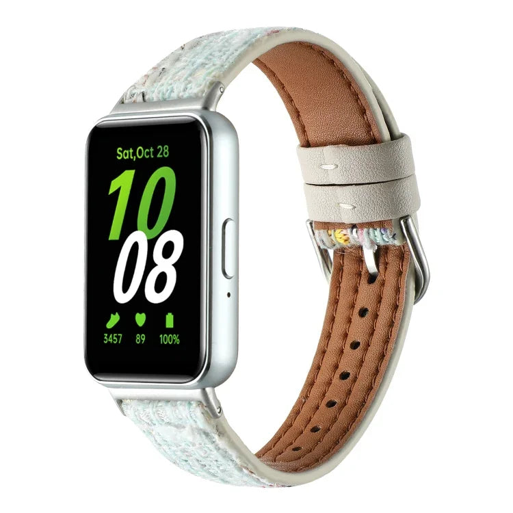 Uhrenarmband aus Wollleder, für Samsung Galaxy Fit 3