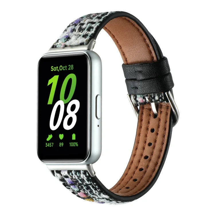 Uhrenarmband aus Wollleder, für Samsung Galaxy Fit 3