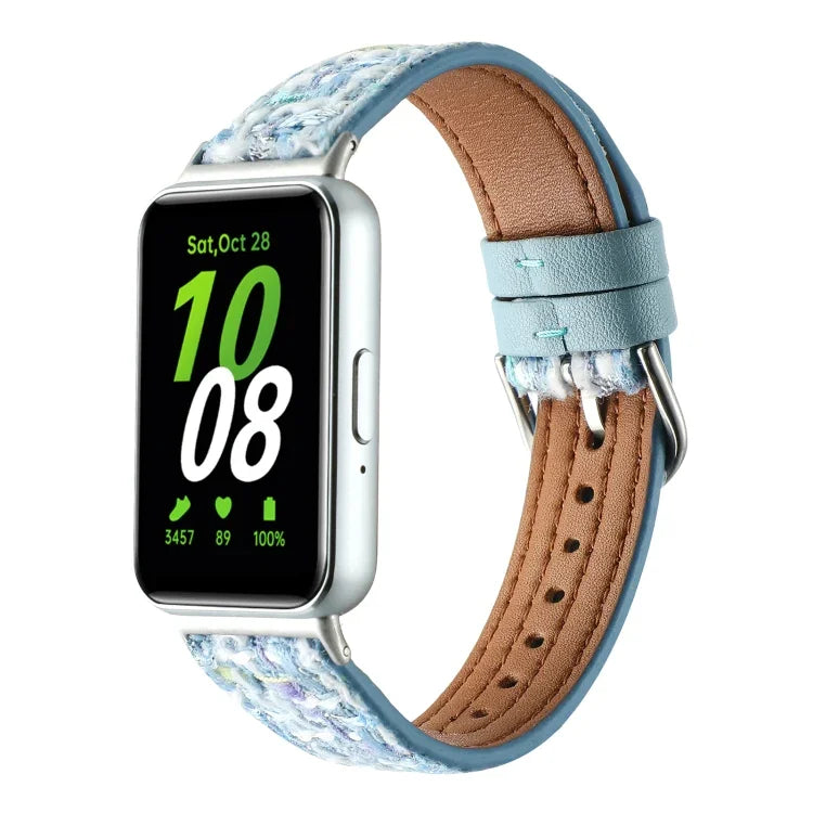 Uhrenarmband aus Wollleder, für Samsung Galaxy Fit 3