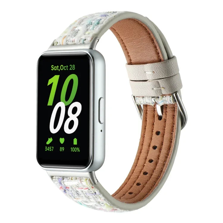 Uhrenarmband aus Wollleder, für Samsung Galaxy Fit 3