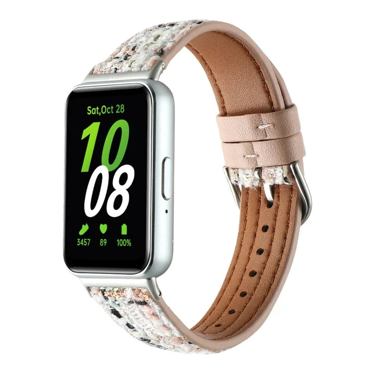 Uhrenarmband aus Wollleder, für Samsung Galaxy Fit 3