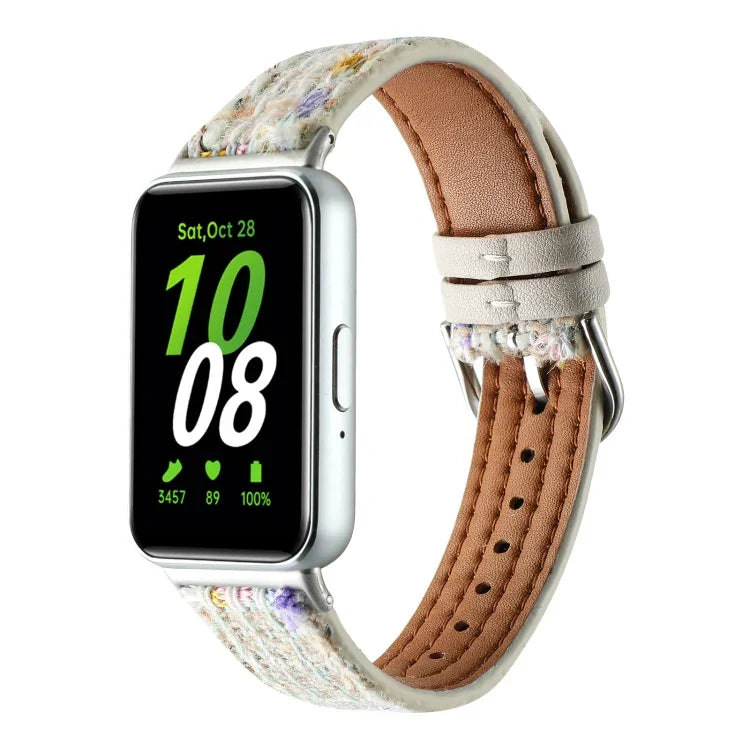 Uhrenarmband aus Wollleder, für Samsung Galaxy Fit 3