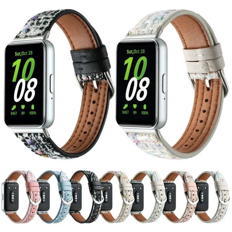 Uhrenarmband aus Wollleder, für Samsung Galaxy Fit 3