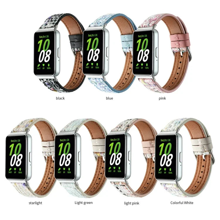 Uhrenarmband aus Wollleder, für Samsung Galaxy Fit 3