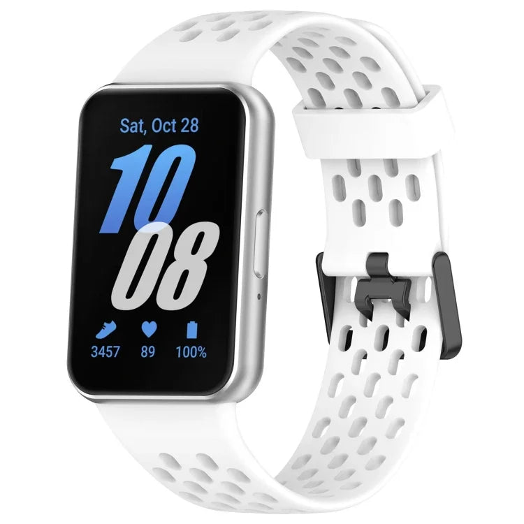 Silikon-Uhrenarmband mit Lochmuster und Doppelschnalle, passend für Samsung Galaxy Fit 3