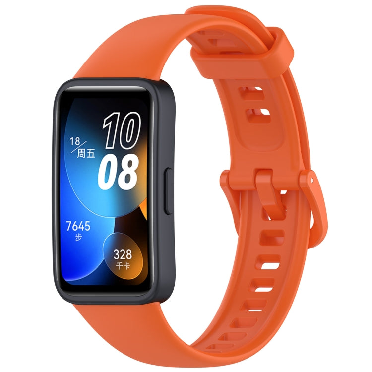 Solid Color Colorful Buckle Silicone Watch Band, For Huawei Band 10 / 9 / 8