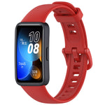 Solid Color Colorful Buckle Silicone Watch Band, For Huawei Band 10 / 9 / 8