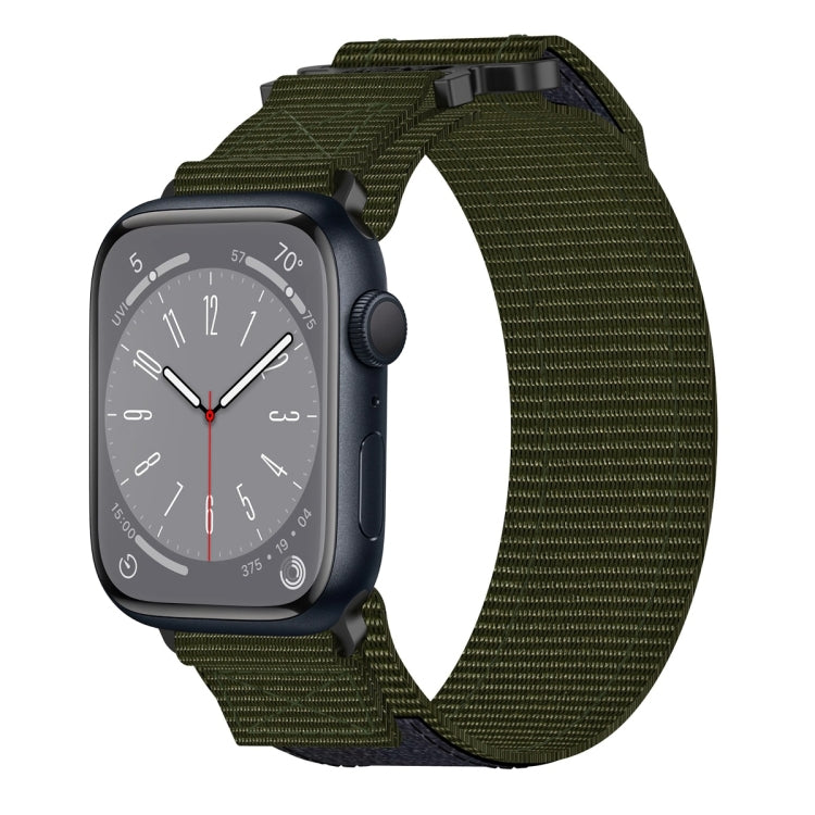 Nylon Hook And Loop Fastener Watch Band, For Apple Watch Series 10 46mm, For Apple Watch Series 10 42mm, For Apple Watch SE 2023 44mm, For Apple Watch SE 2023 40mm, For Apple Watch Ultra 2 49mm, For Apple Watch Series 9 45mm, For Apple Watch Series 9 4...