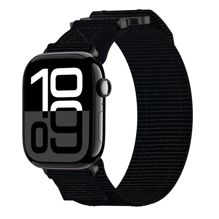Nylon Hook And Loop Fastener Watch Band, For Apple Watch Series 10 46mm, For Apple Watch Series 10 42mm, For Apple Watch SE 2023 44mm, For Apple Watch SE 2023 40mm, For Apple Watch Ultra 2 49mm, For Apple Watch Series 9 45mm, For Apple Watch Series 9 4...