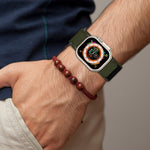 Nylon Hook And Loop Fastener Watch Band, For Apple Watch Series 10 46mm, For Apple Watch Series 10 42mm, For Apple Watch SE 2023 44mm, For Apple Watch SE 2023 40mm, For Apple Watch Ultra 2 49mm, For Apple Watch Series 9 45mm, For Apple Watch Series 9 4...