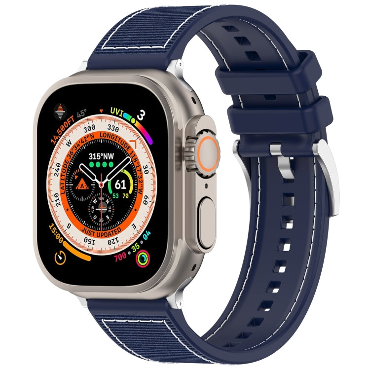 Offizielles Hybrid-Armband aus Nylongeflecht und Silikon mit Schnalle, für Apple Watch 42 mm und Apple Watch 38 mm