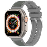 Offizielles Hybrid-Armband aus Nylongeflecht und Silikon mit Schnalle, für Apple Watch 42 mm und Apple Watch 38 mm