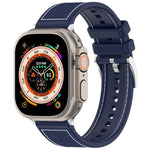Offizielles Hybrid-Armband aus Nylongeflecht und Silikon mit Schnalle, für Apple Watch 42 mm und Apple Watch 38 mm