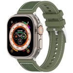 Offizielles Hybrid-Armband aus Nylongeflecht und Silikon mit Schnalle, für Apple Watch 42 mm und Apple Watch 38 mm