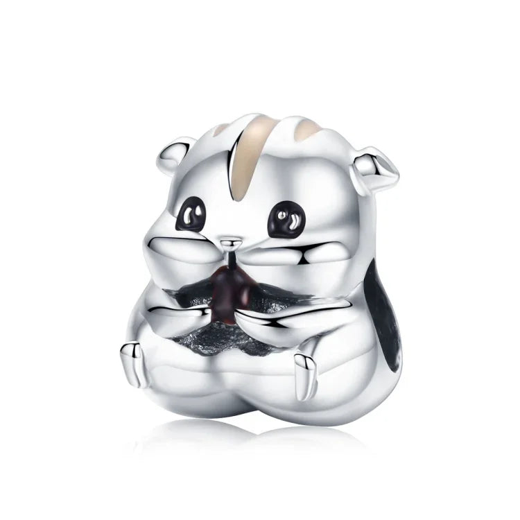S925 Sterling Silber Kleine Hamsterperlen DIY Armband Halskette Zubehör