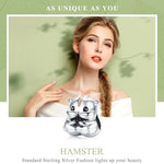 S925 Sterling Silber Kleine Hamsterperlen DIY Armband Halskette Zubehör