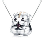 S925 Sterling Silber Kleine Hamsterperlen DIY Armband Halskette Zubehör