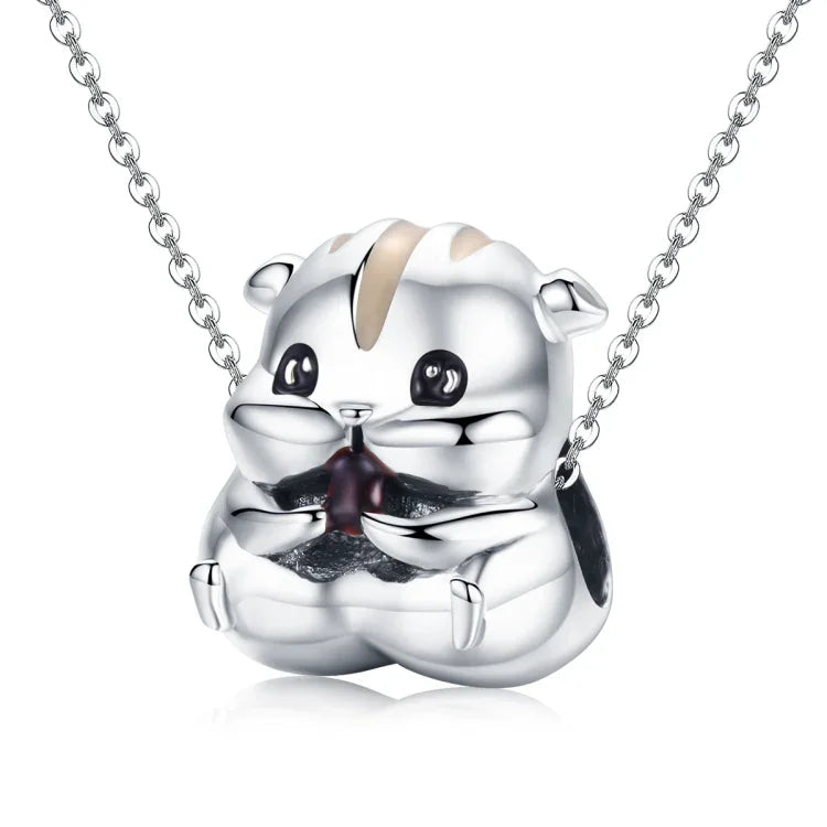S925 Sterling Silber Kleine Hamsterperlen DIY Armband Halskette Zubehör