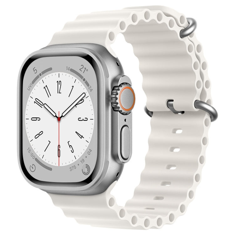 ZGA Ocean Silicone Watch Band, For Apple Watch Series 10 46mm, For Apple Watch Series 10 42mm, For Apple Watch SE 2023 44mm, For Apple Watch Ultra 2 49mm, For Apple Watch Series 9 45mm, For Apple Watch Ultra 49mm, For Apple Watch Series 8 45mm         ...