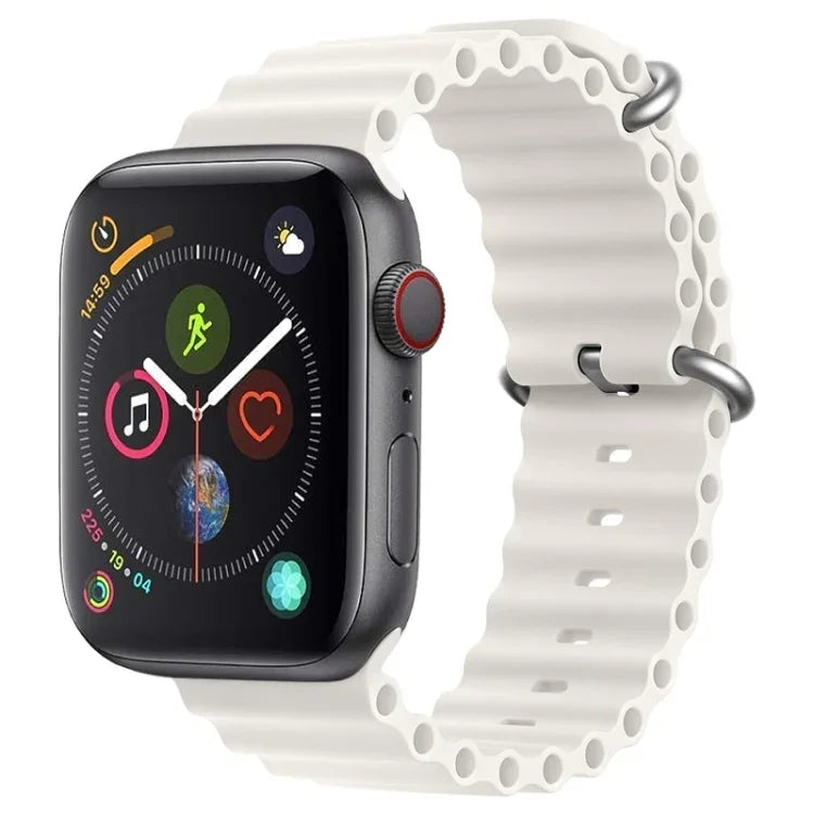ZGA Ocean Silikon-Uhrenarmband, für Apple Watch Series 4 (44 mm), Apple Watch Series 3 (42 mm), Apple Watch Series 2 (42 mm) und Apple Watch (42 mm)