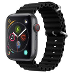 ZGA Ocean Silikon-Uhrenarmband, für Apple Watch Series 4 (44 mm), Apple Watch Series 3 (42 mm), Apple Watch Series 2 (42 mm) und Apple Watch (42 mm)