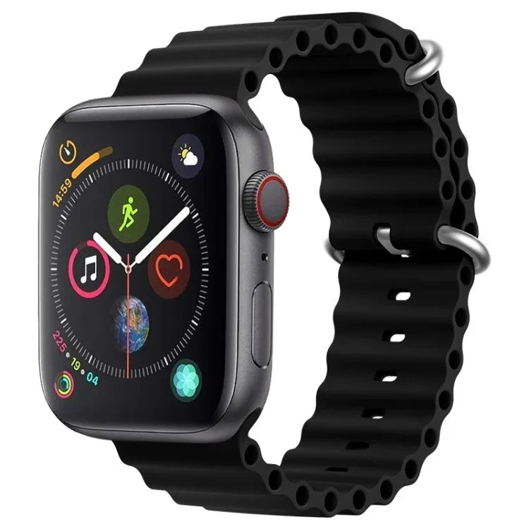 ZGA Ocean Silikon-Uhrenarmband, für Apple Watch Series 4 (44 mm), Apple Watch Series 3 (42 mm), Apple Watch Series 2 (42 mm) und Apple Watch (42 mm)